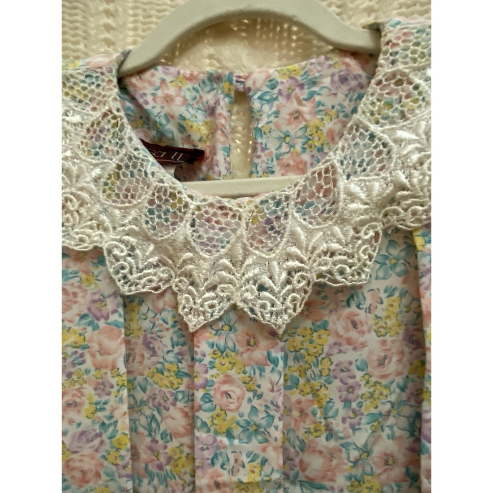 Lisa II Vintage 90's Floral Dress Cottagecore Midi 8 Twee Prairie Coquette - Picture 5 of 13